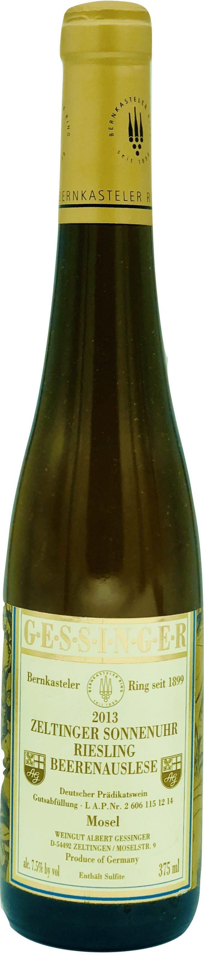 2013 Zeltinger Sonnenuhr Riesling Beerenauslese 